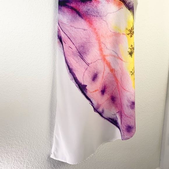 America & Beyond Rainbow Butterfly One Shoulder Dress Sz S - Picture 7 of 14